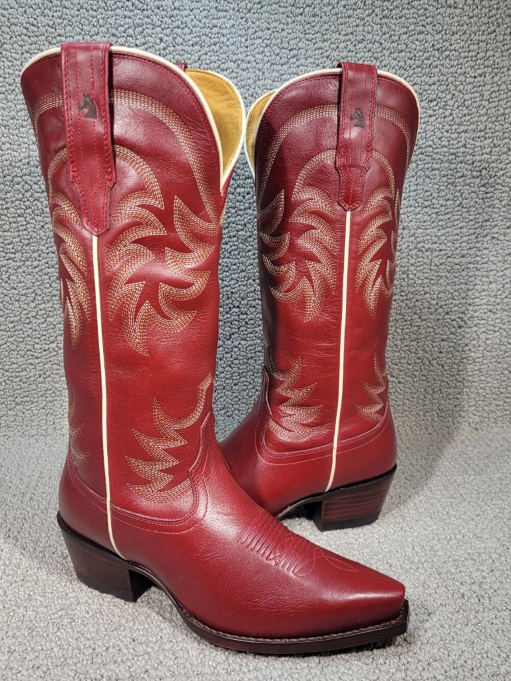 Tecovas The Annie Women's US Size 7B Scarlet Cowhide Leather Cowgirl Boots
